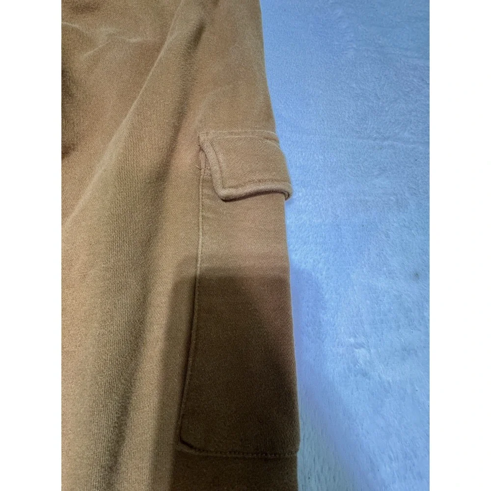 Born Fly Men's Mustard Yellow Sweatpants Size Large Cargo Pants Embroidered  Y2K